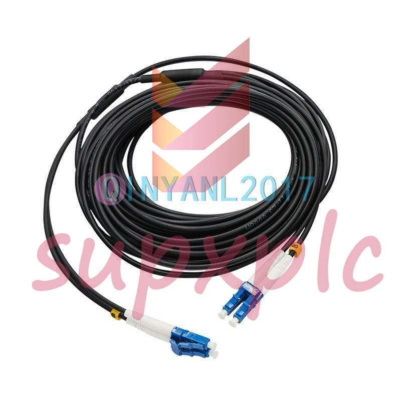 Black Armored Fiber Cable Duplex Fiber Optic Patch Cord 150M LC-LC UPC SM 9/125