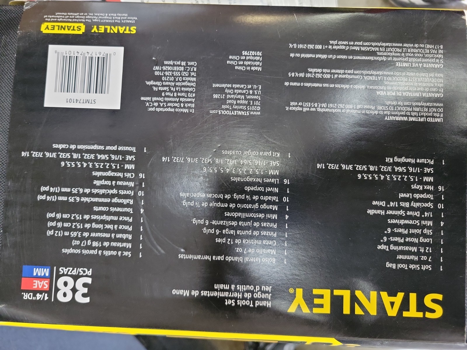 Stanley STMT74101 Combination Hand Tool Set: 38 Pc, Household Tool Kit Set
