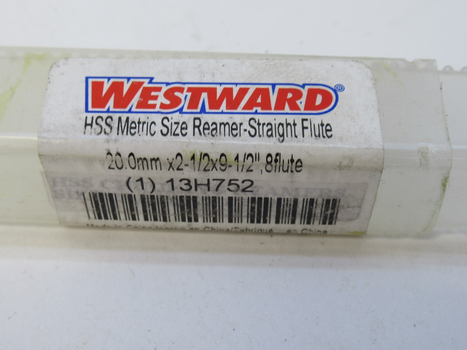(NEW) WESTWARD 13H752 20mm x 2.5″ x 9.5″ 8 Flute Chucking Reamer