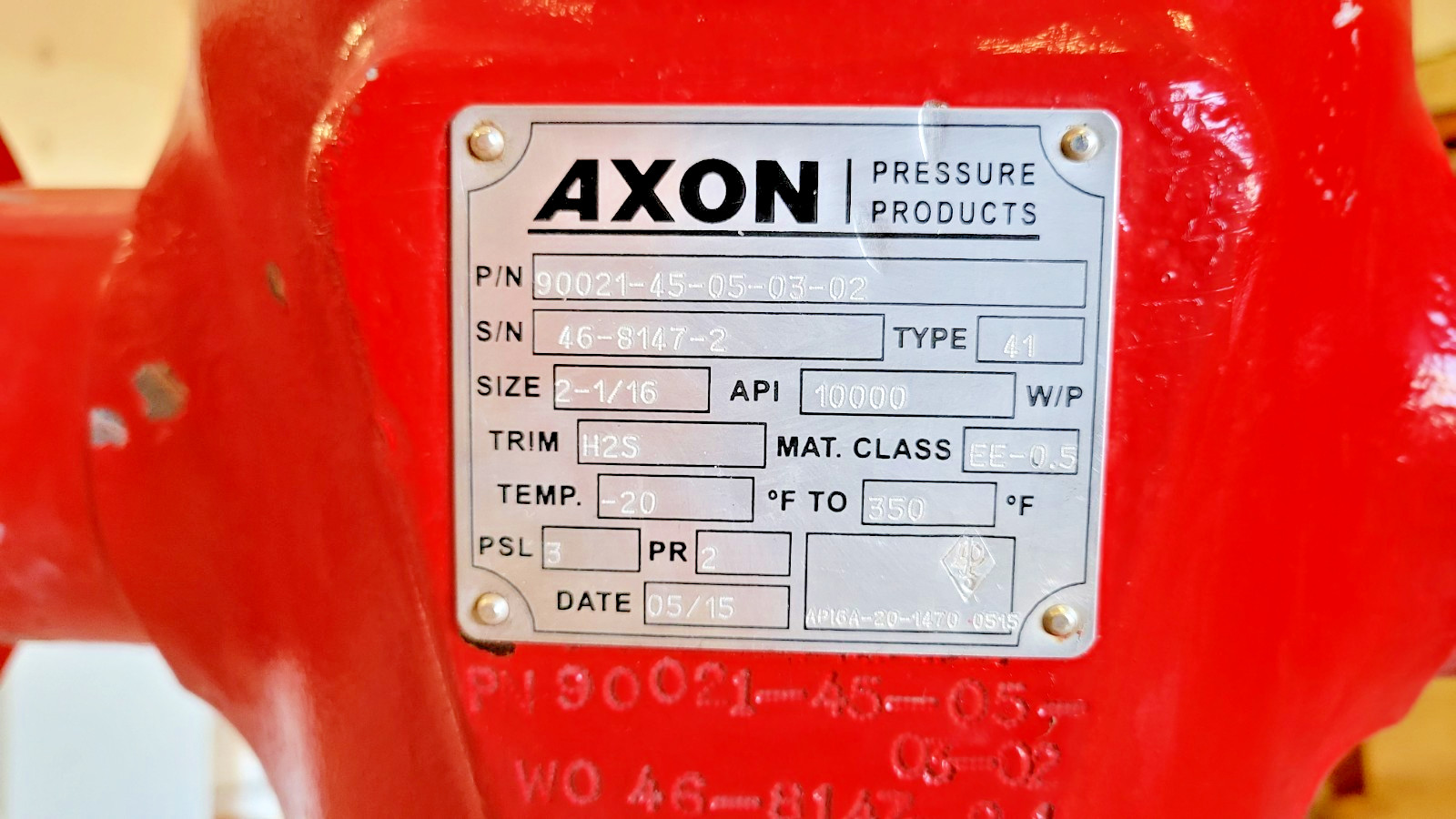 5️ AXON HYDRAULIC GATE VALVE 2-1/16 API 10000 WP PESSCO OFFERING 1 G102825-11 🗽