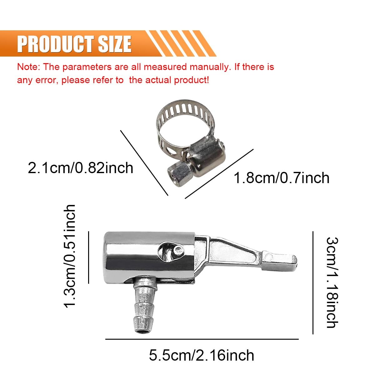 Deaelf 2PCS 1/4″ Lock On All Metal Air Chuck, Automotive Alloy, Silver