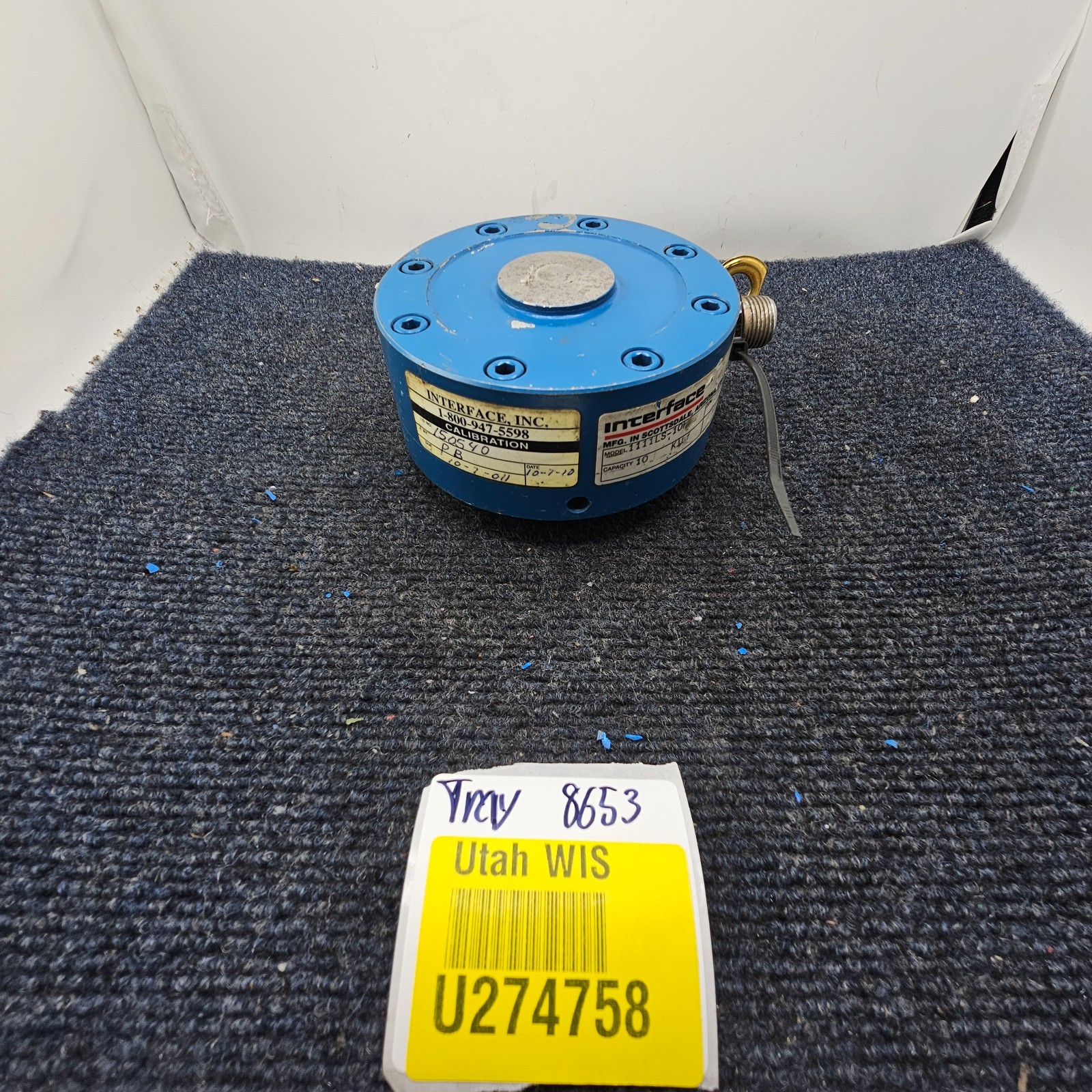 Interface Load Cell 1111LS-10K Capacity 10 KLBF Blue