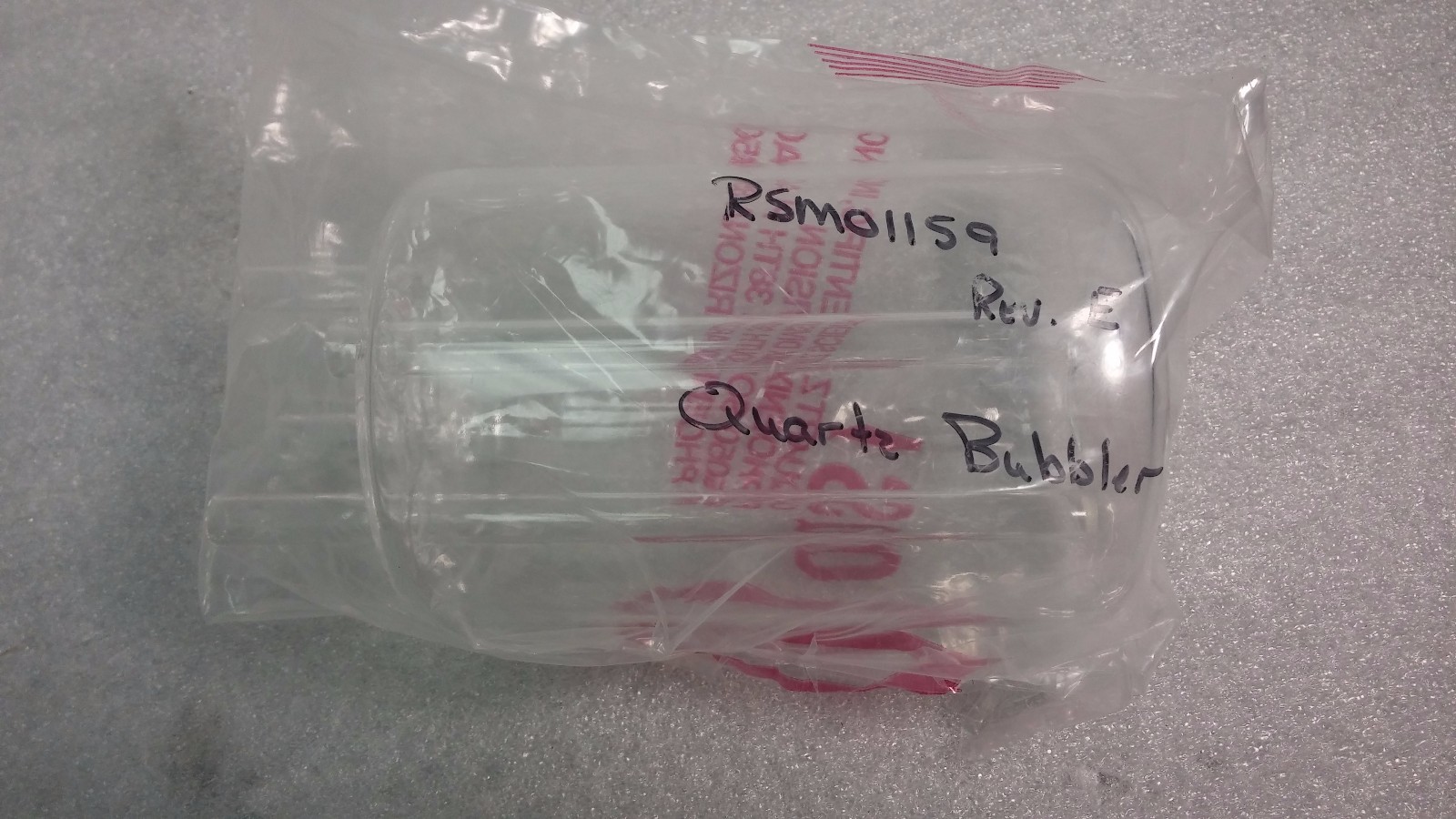 Quartz Scientific / Schumacher RSM01159-001 Quartz Bubbler
