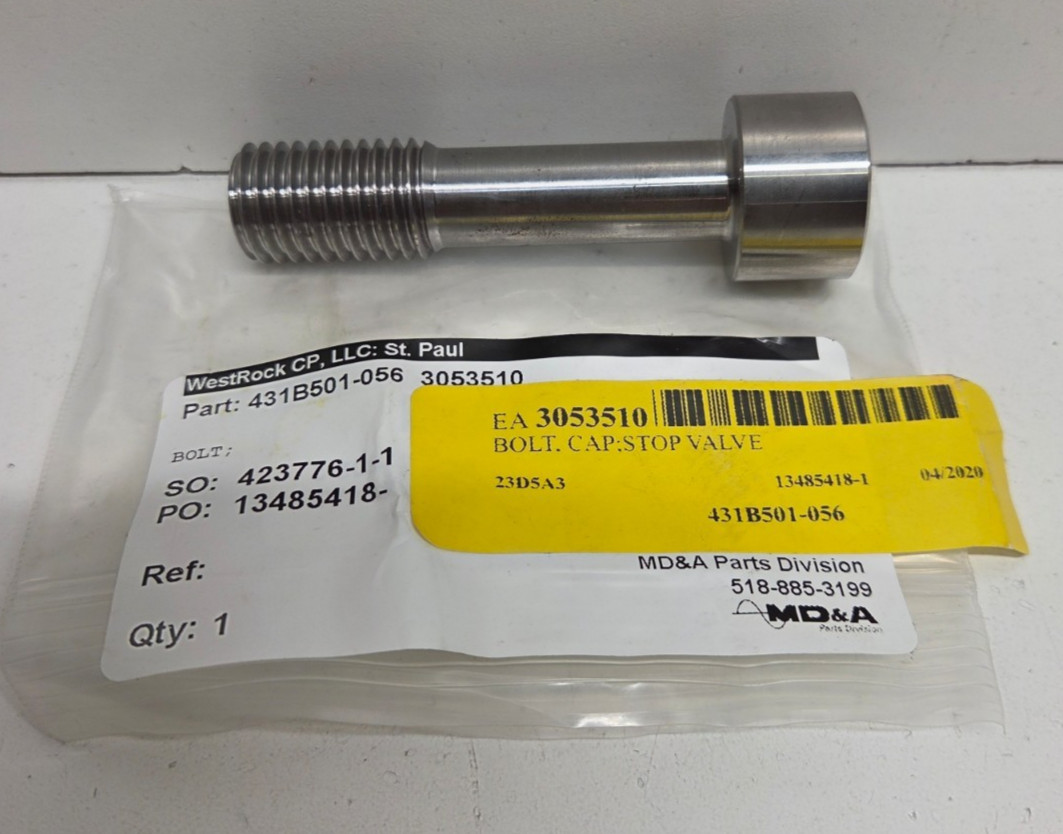 NEW IN BAG! WESTROCK STOP VALVE CAP BOLT 431B501-056
