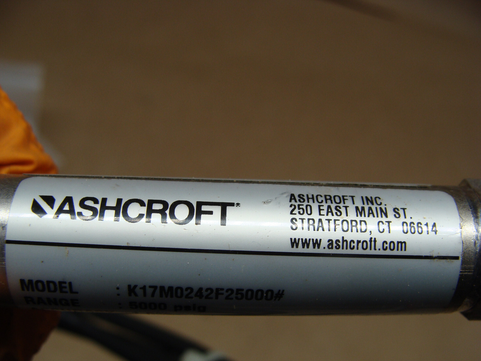 ASHCROFT K17M0242F25000 PRESSURE TRANSDUCER 1/4″MPT 10-36VDC 5000PSI 4-20mA