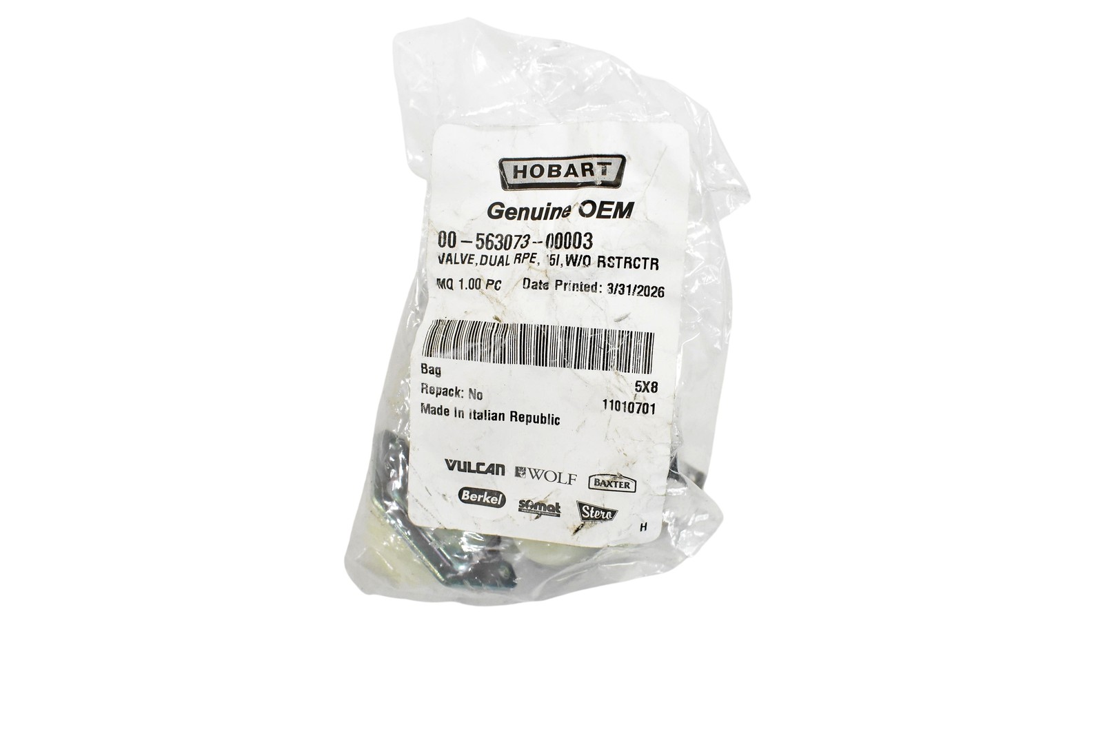 Hobart 00-563073-00003 Solenoid Valve Dual RPE 5L Solenoid Made In Italy