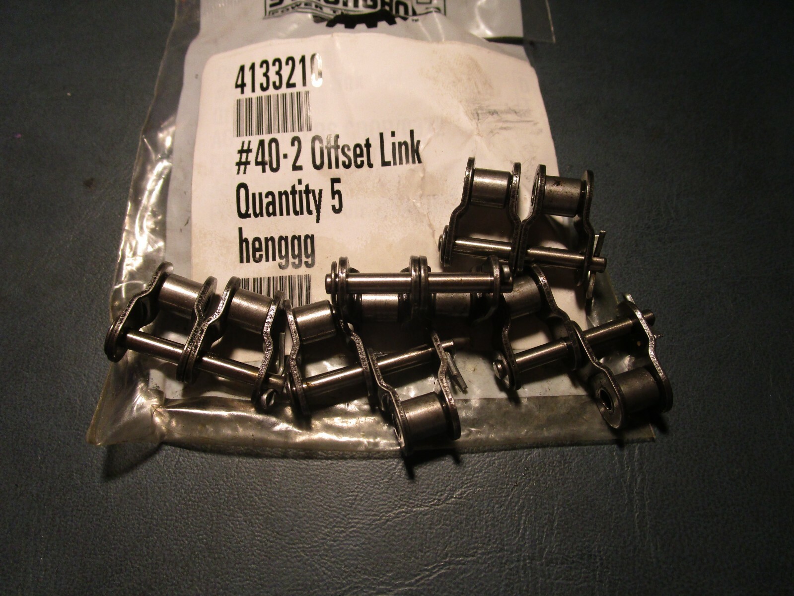 (5) Stronghold® #40 2 Strand 1/2” Pitch Steel Cottered Offset Link
