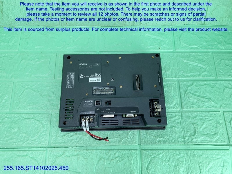 KEYENCE VT3-V8 Color Touch Panel HMI as in photos, sn:123N, DHL.