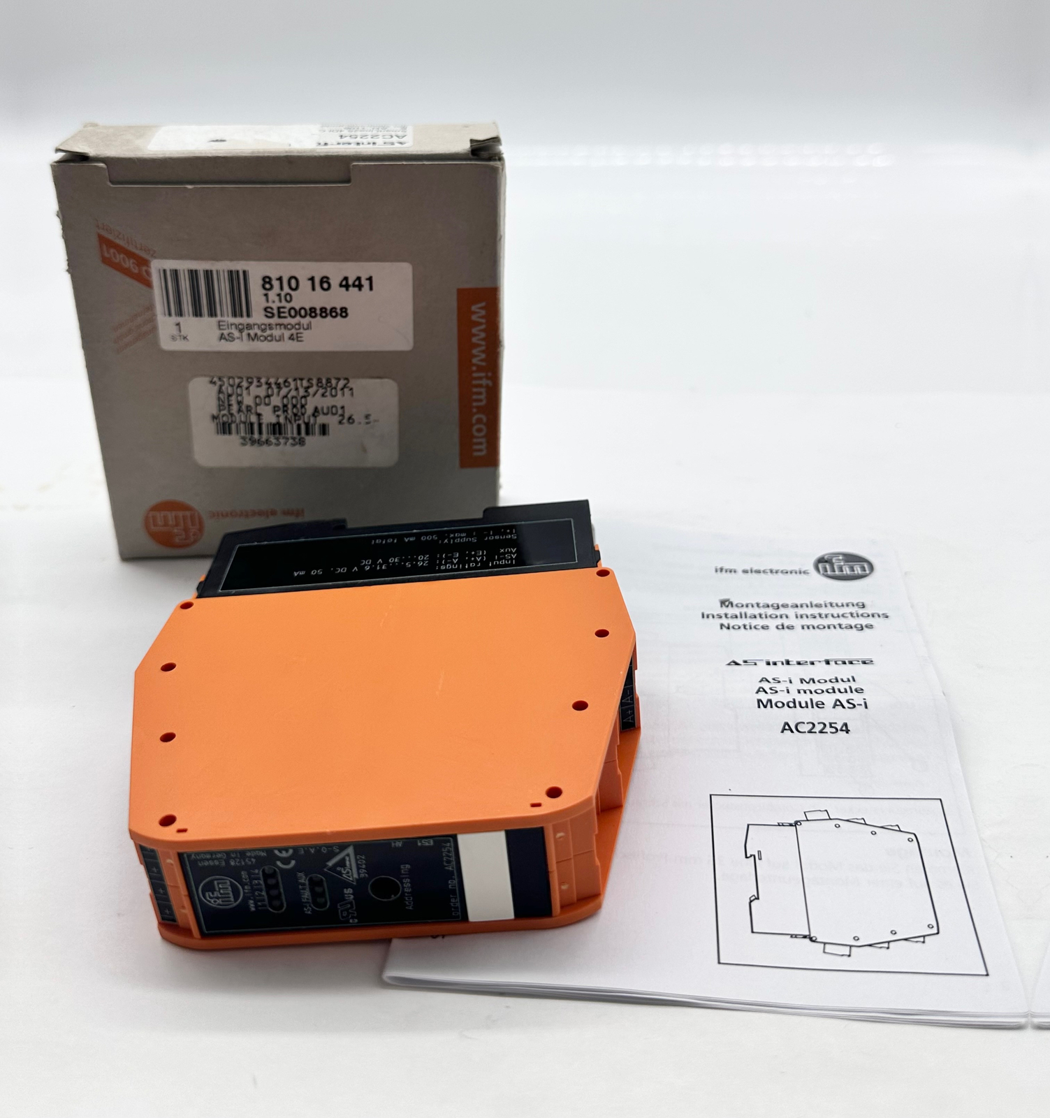 IFM ELECTRONICS AC2254 BUS SYSTEM AS-INTERFACE, SMART L25 4DI C