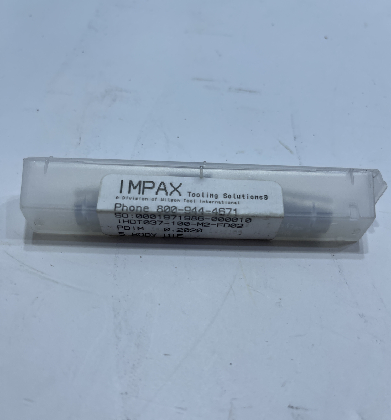 Lot of 2 Impax IHDT037-100 5 Body Die P .202 FD02 1971986-10