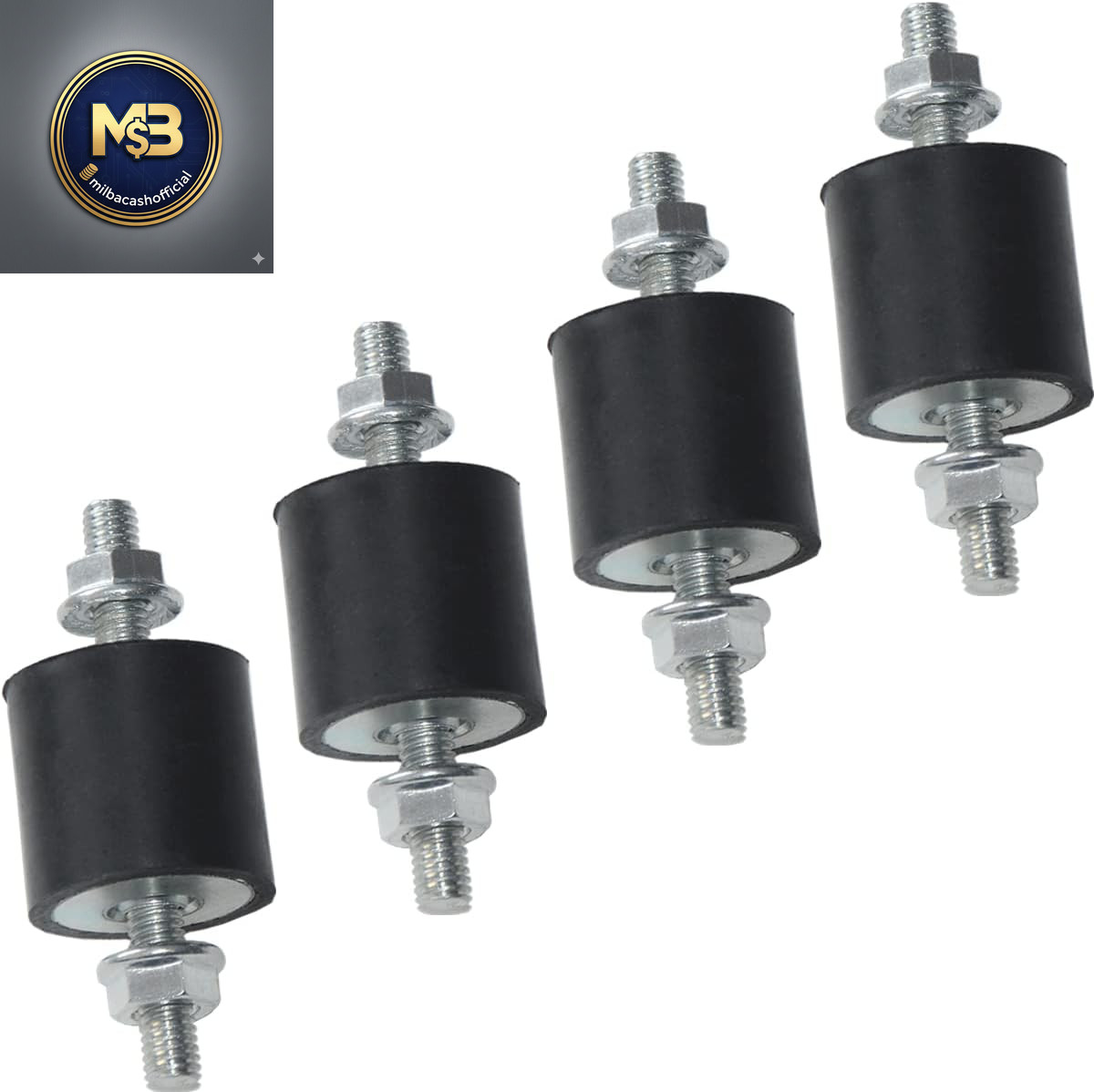 4Pcs 25 X 25Mm Rubber Mounts Rubber Vibration Isolator Mounts Shock Absorber wit