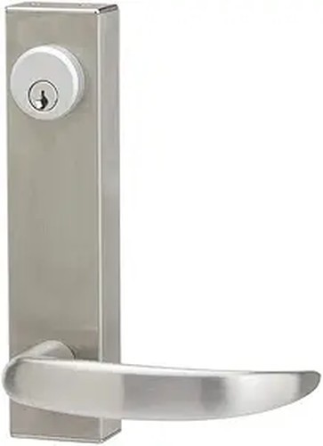 ADAMS RITE 3080-01-0-3U-00-10B Entry Trim Curved Handle Bronze Key Lock
