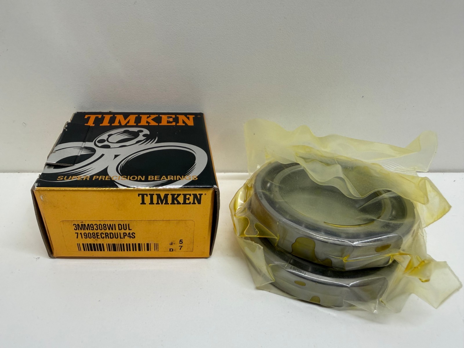 LOT OF (2) NEW IN BOX! TIMKEN SUPER PRECISION BALL BEARINGS 3MM9308WI-DUL