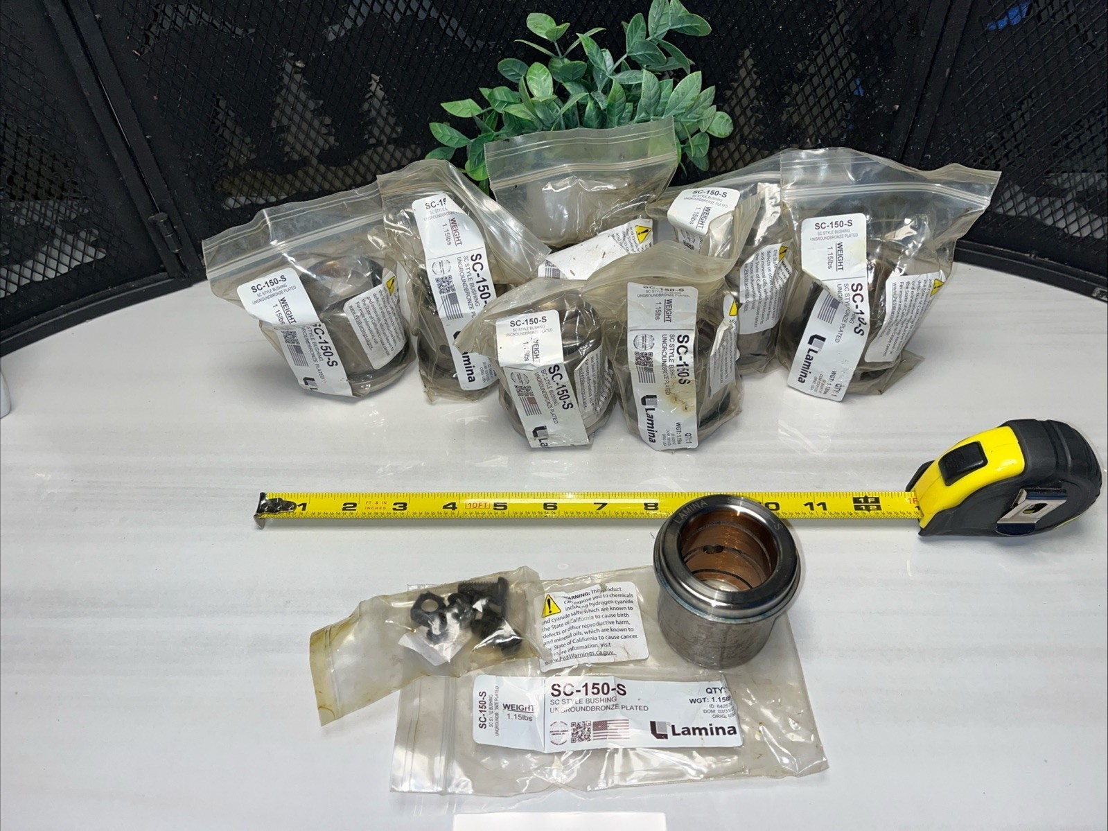 8 QTY! BULK LOT- LAMINA SC-150-S SHOULDER BUSHING SHORT BRONZE PLATED 1-1/2” NEW