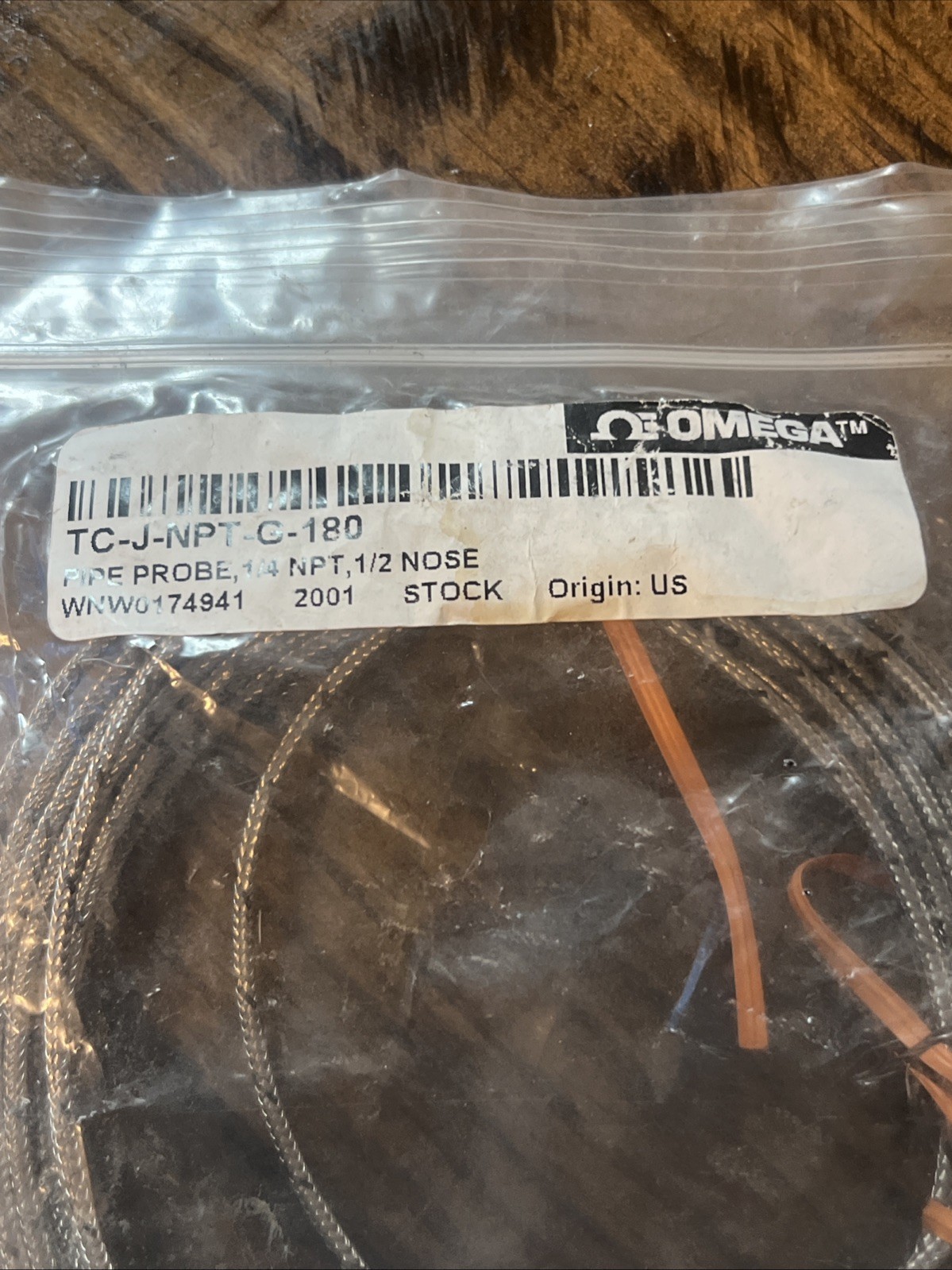 Omega TC-J-NPT-G-180 Thermocouple TCJNPTG180