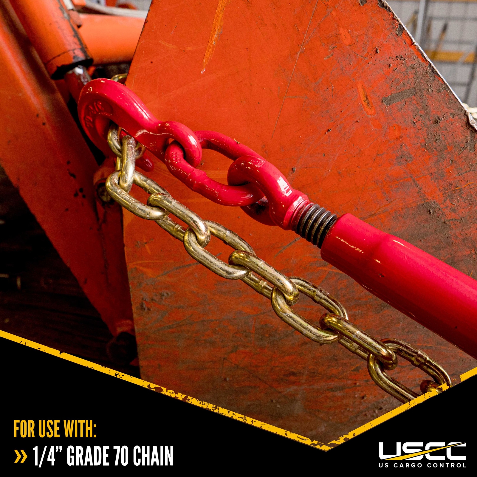 USCC 1/4″ Ratchet Chain Binder – 3,150 Lb WLL – 10PK