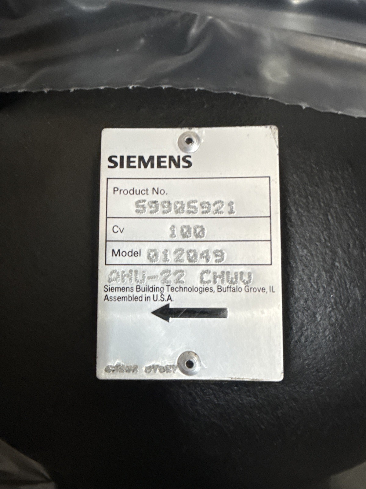 274-05921 Siemens Valve Assembly With 599-05921 FLOWRITE 3″ FLANGED 2-WAY VALVE