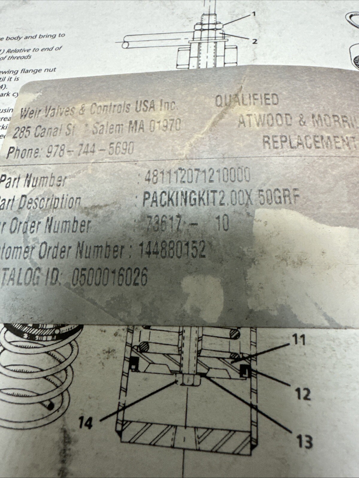 Weir,481112071210000,Packing Kit 2.00x50GRF