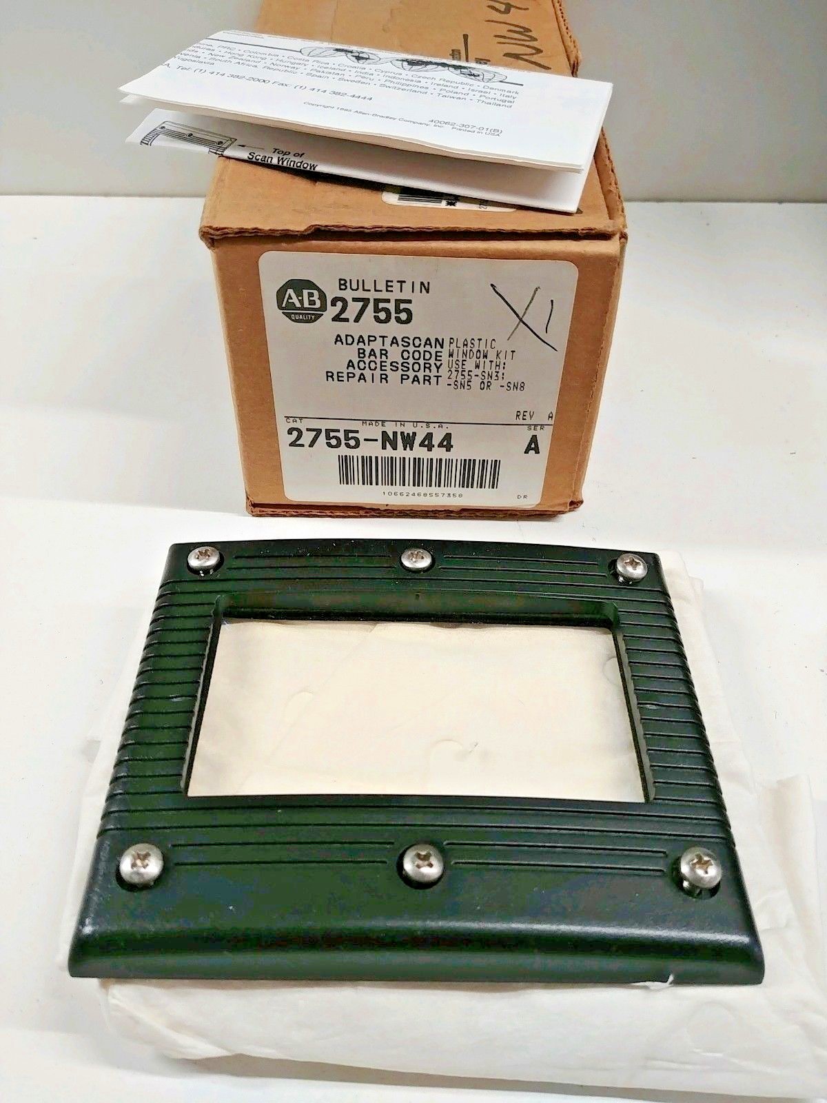 NEW OLD STOCK! ALLEN-BRADLEY ADAPTASCAN PLASTIC WINDOW KIT 2755-NW44