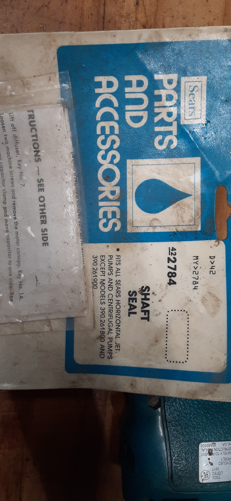 Sears Pump Shaft Seal 42-2784, U109-6B Fits Goulds Flotec + more, Sealed Package