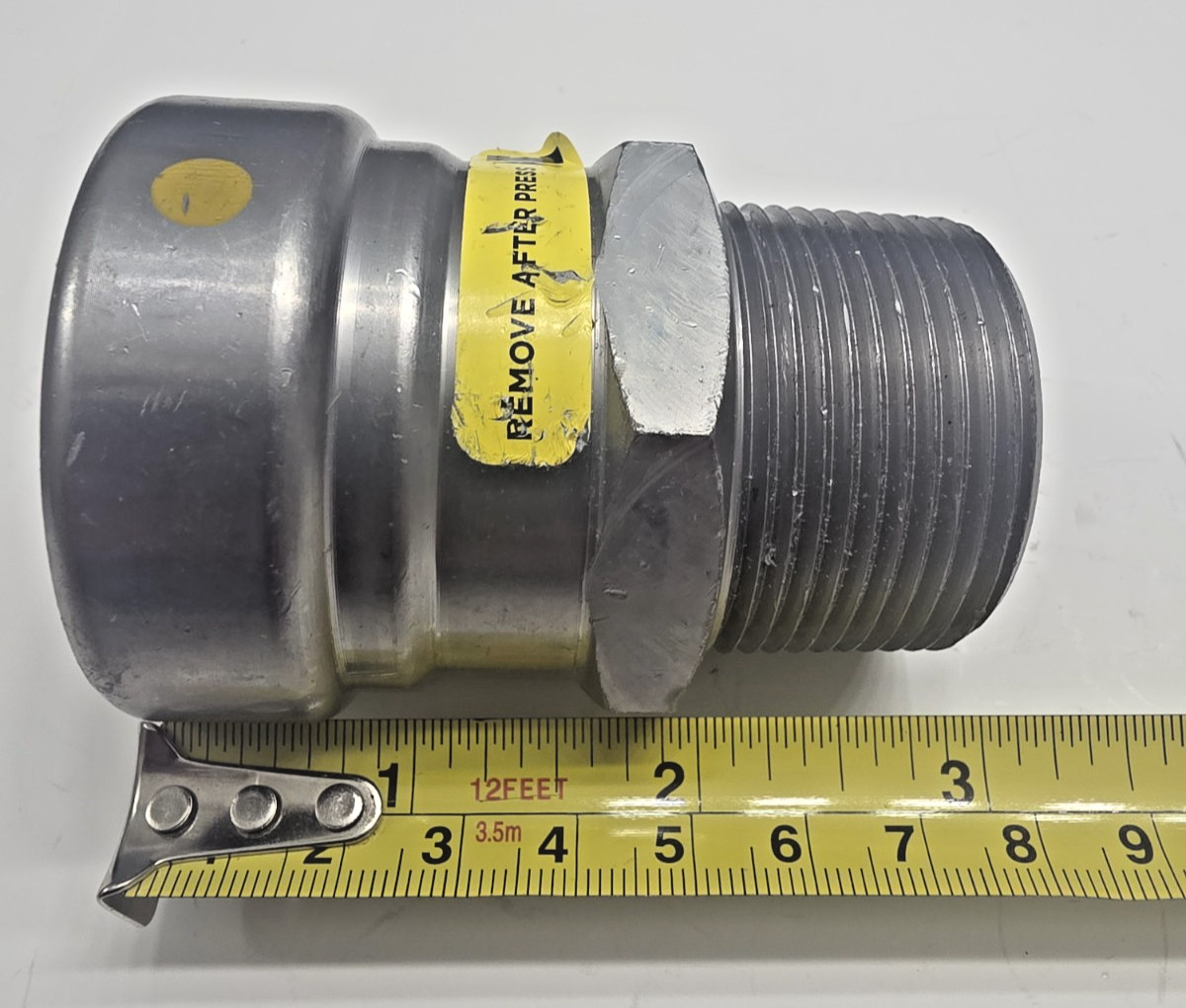 CP01179G, Mueller Carbon Steel Adapter Male P X MPT 1-1/2 X 1-1/2, NEW