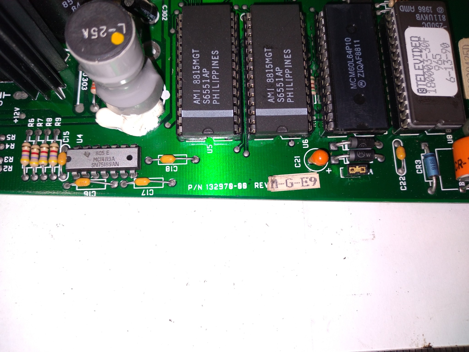 132970-00 REV 2B 125-250V 0.8-1.6A TELEVIDEO SYSTEMS 132970-00 REV. M-G-E9 MAIN