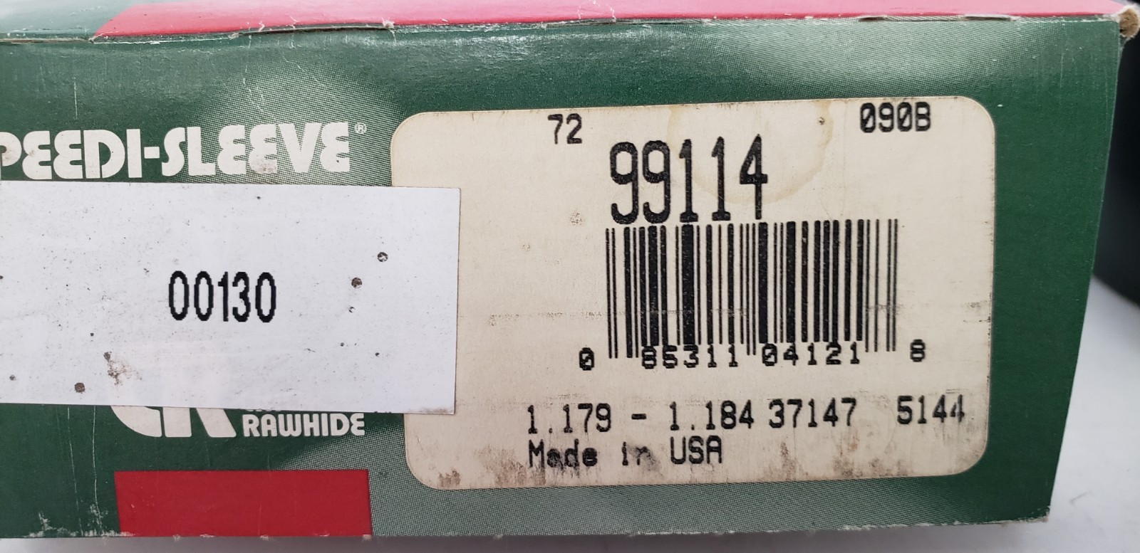 CHICAGO RAWHIDE 99114 SPEEDI SLEEVE SHAFT REPAIR SLEEVE, 1.179″ SHAFT DIA., NIB