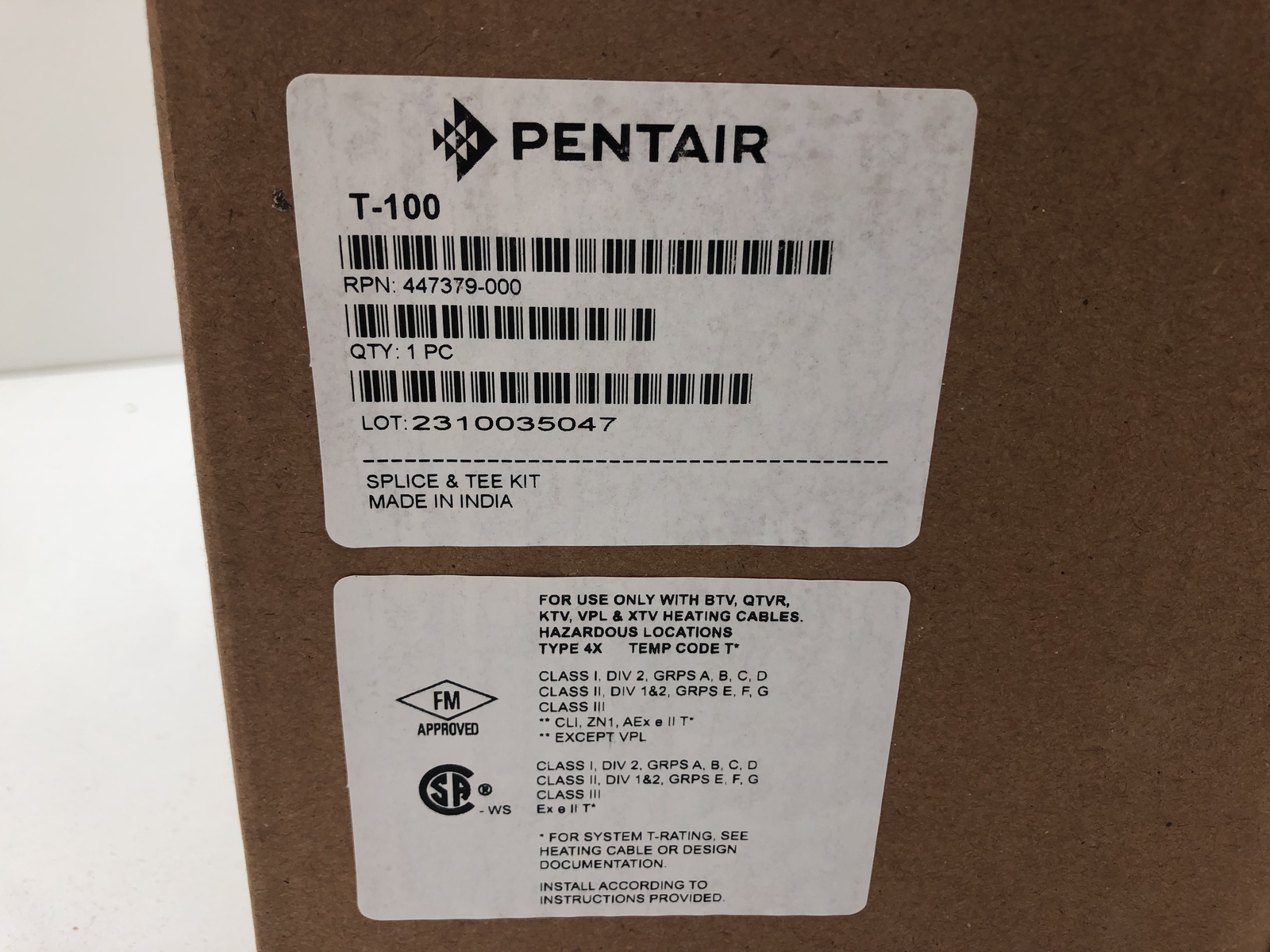 (QTY.4) PENTAIR T-100 SPLICE AND TEE CONNECTION KIT