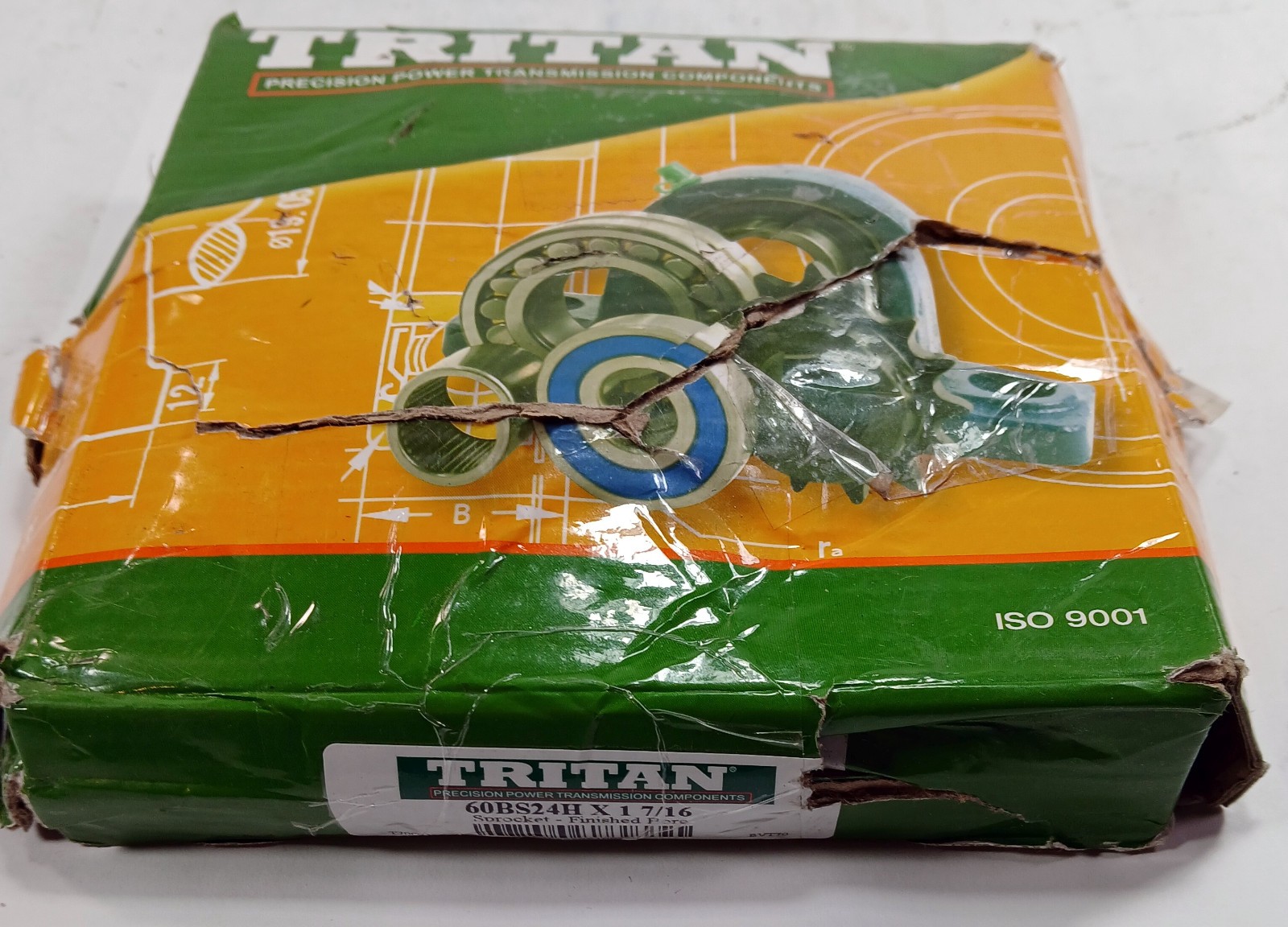 1 NEW TRITAN 60BS24HX1 7/16 STEEL ROLLER CHAIN SPROCKET NIB ***MAKE OFFER***