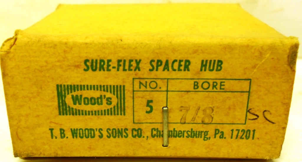WOOD’S SURE-FLEX SPACER HUB, NO. 5, BORE 7/8″