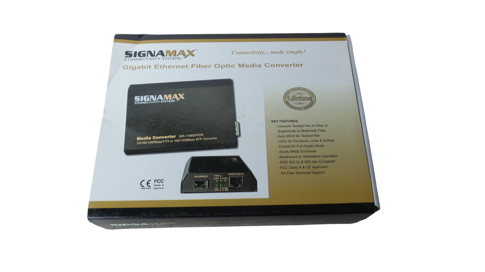 Signamax 065-1196SFPDR 10/100/1000 to 100/1000 SFP Media Converter