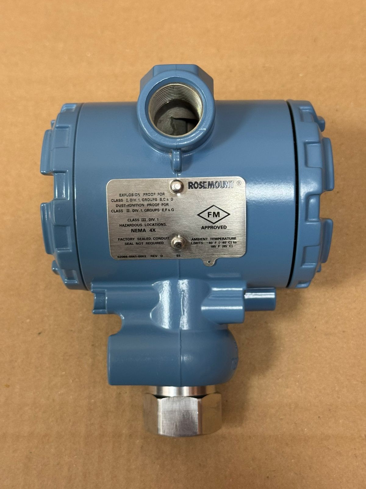 Rosemount / Pressure Transmitter / 2088G1S22A1B4E5 / WP 30 PSI / CAL 0-30 PSI