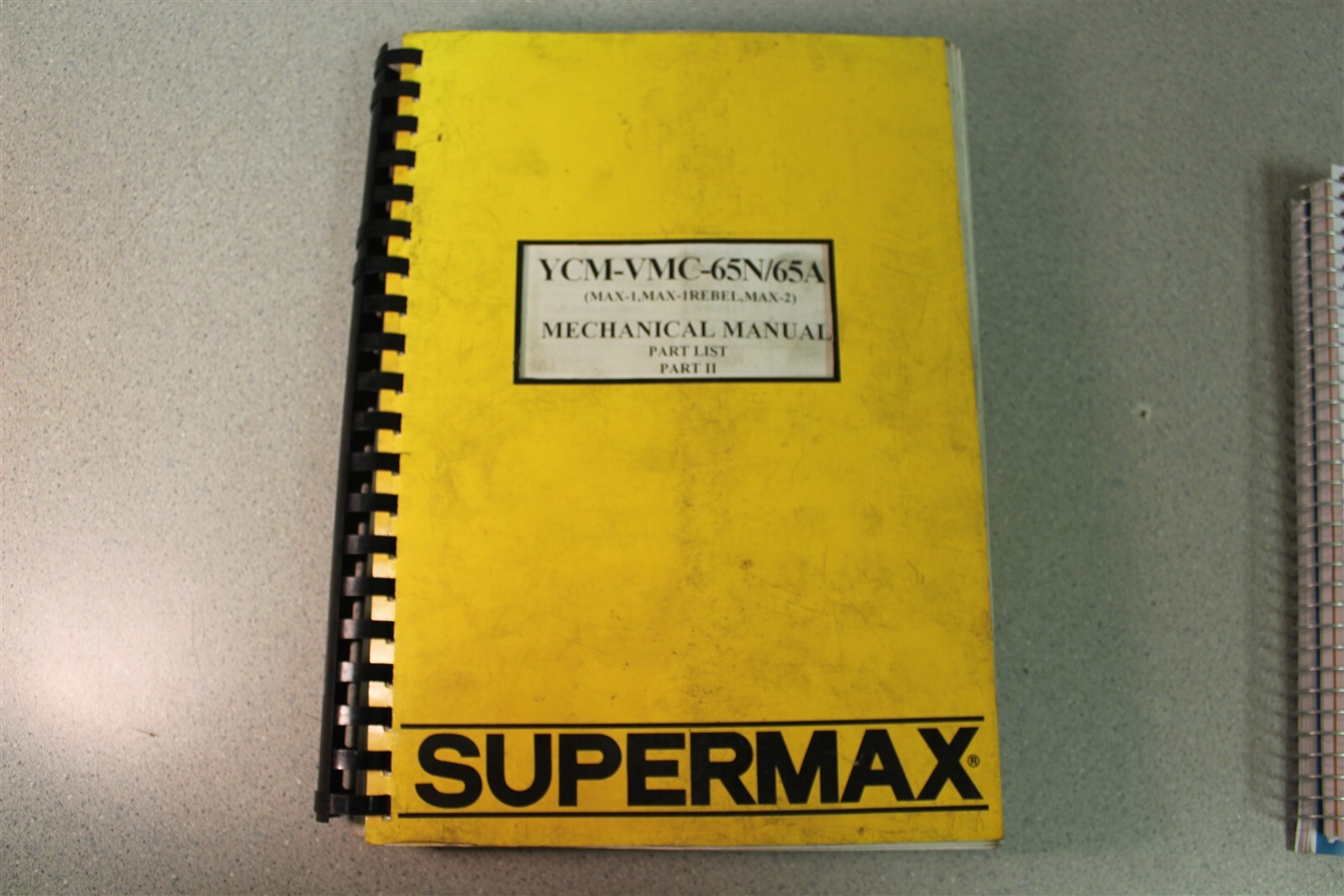 NEWSupermax YCM-VMC-65N/65A Mechanical Manual Parts list II *FREE SHIPPING*