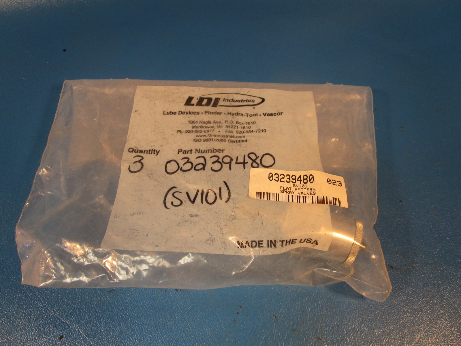 LDI SV101, Multi-Point Spray Valve, Air-Operated, Flat Pattern Flow, Aluminum