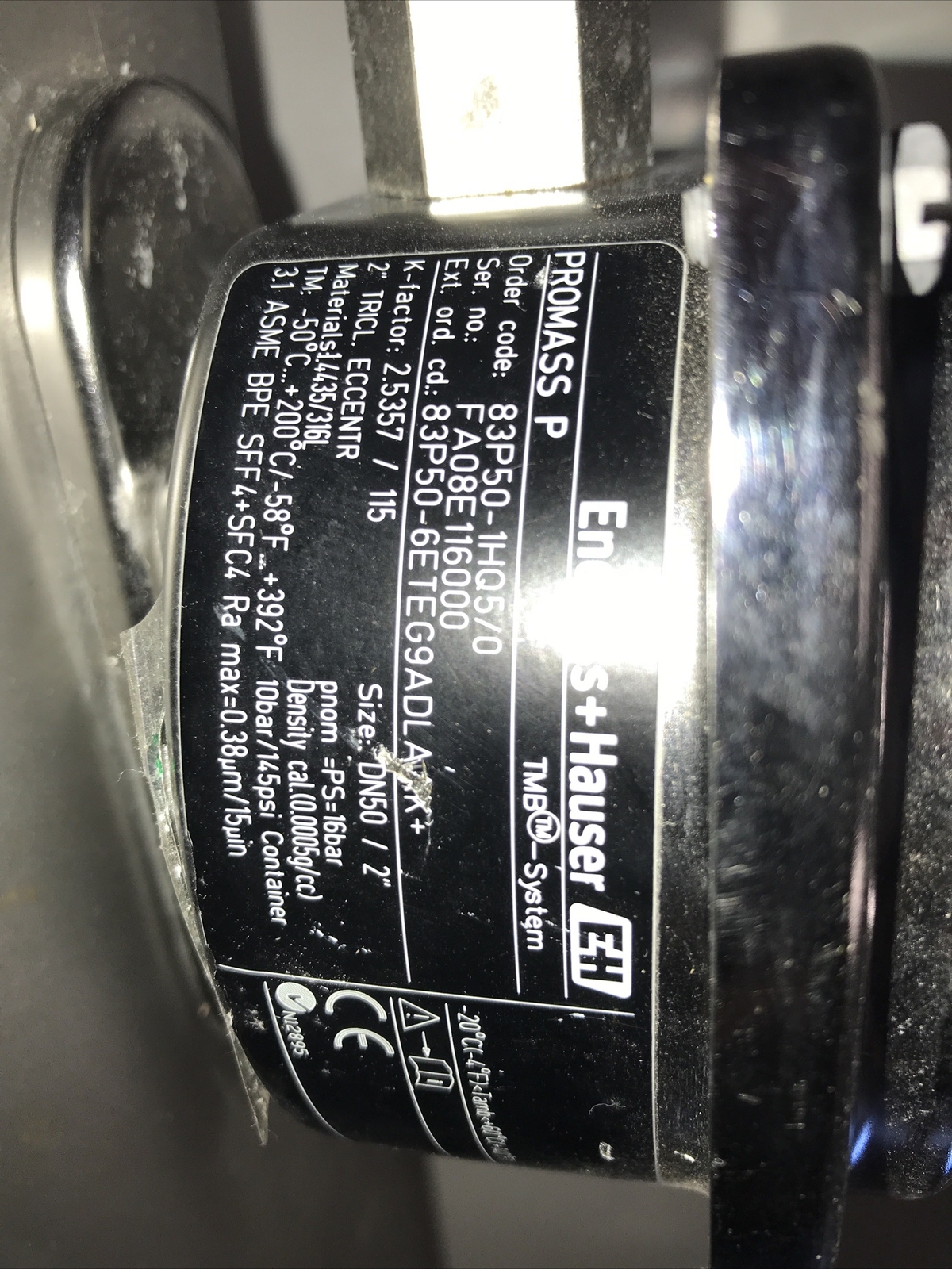 Endress & Hauser Promass P 83P50 -1HQ5/0 W/ Controller