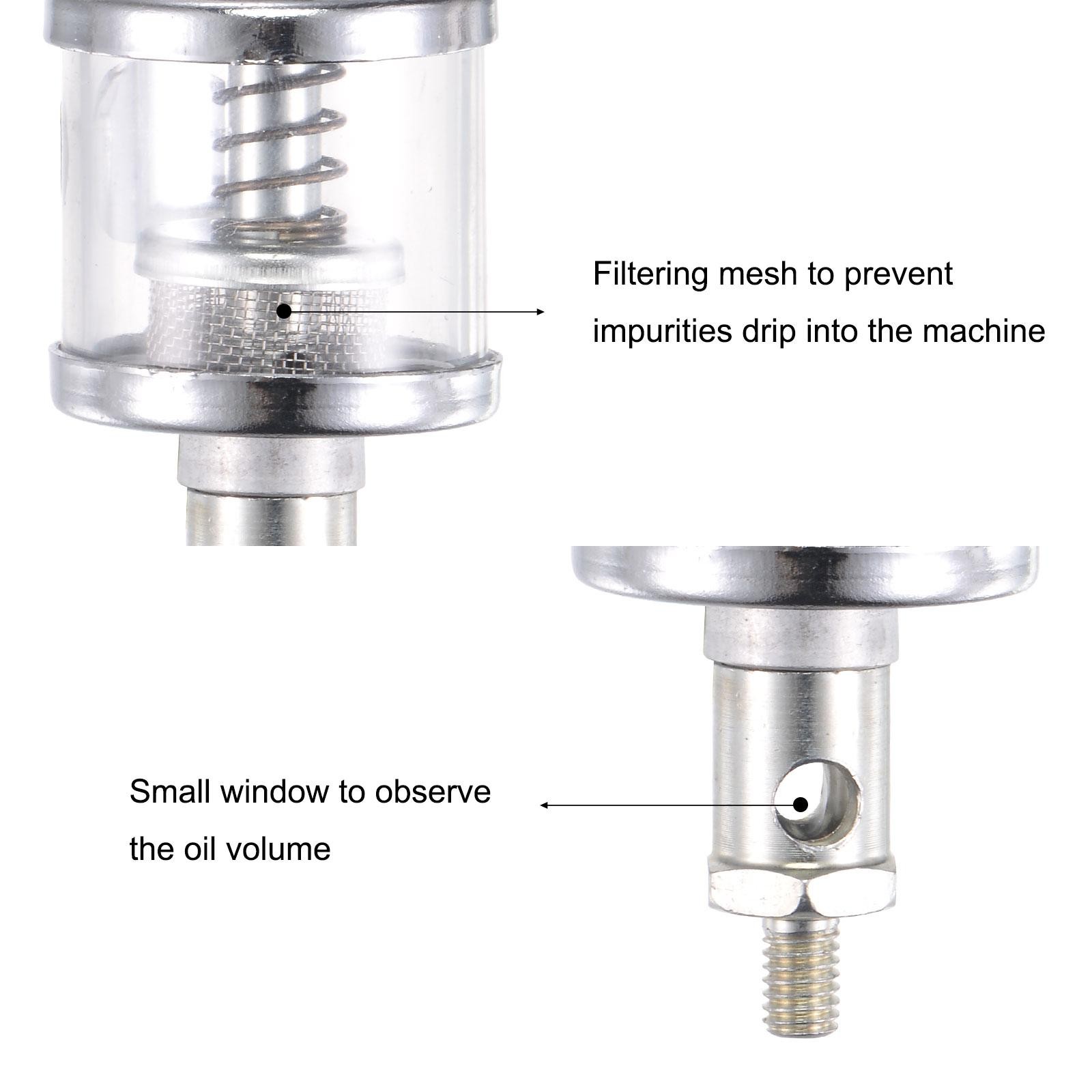 Needle Valve Type Oil Cup M6x1 Thread 16ml Sight Gravity Drip Feed Oiler