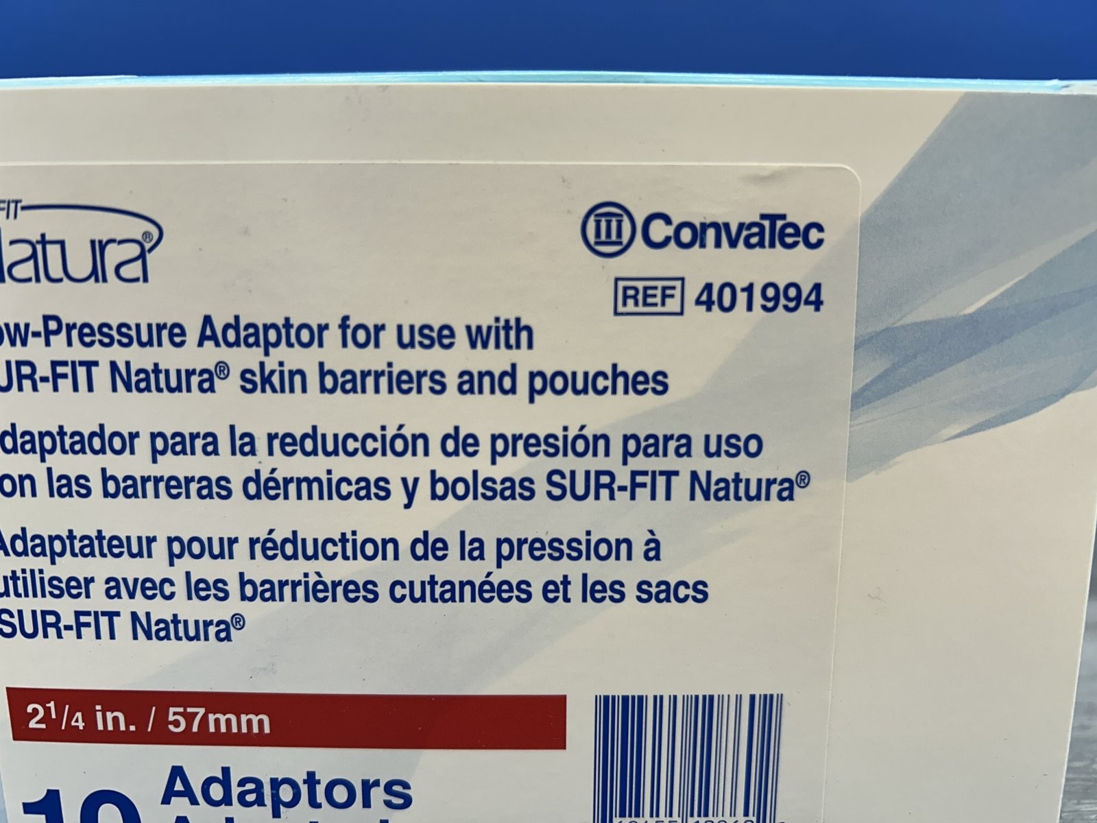 BRAND NEW CONVATEC NATURA SUR-FIT LOW PRESSURE ADAPTOR #401994. 10 units x box**