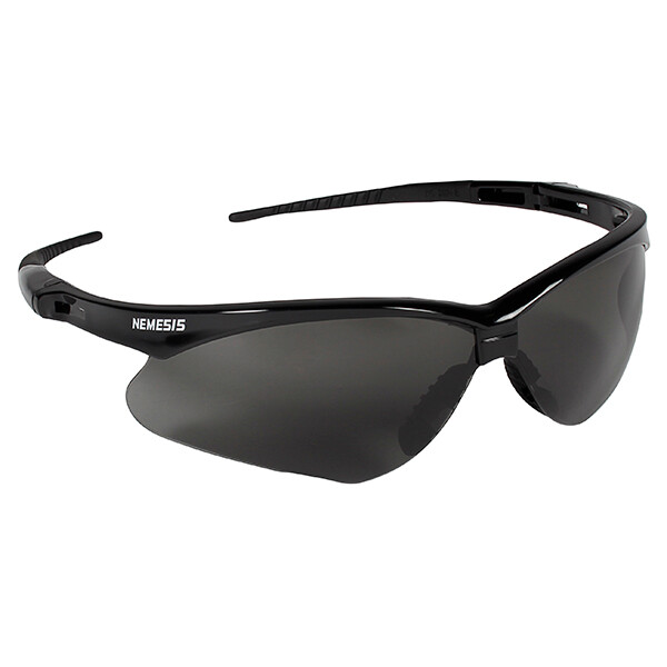 KLEENGUARD 22475 Nemesis Safety Glasses Smoke Lens Black Frame