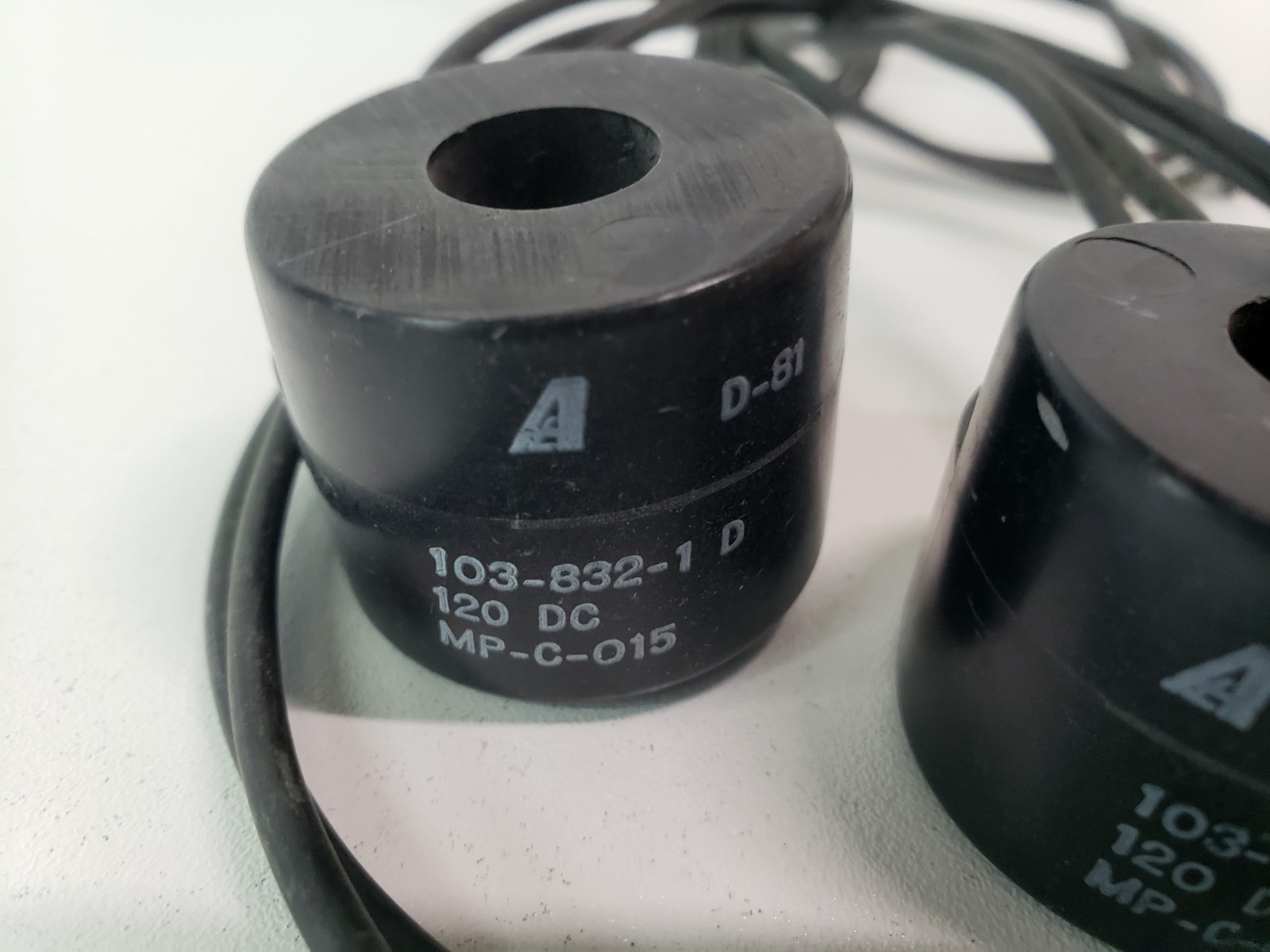 LOT of 2 – ASCO 103-832-1 Solenoid Valve Coil 120dc