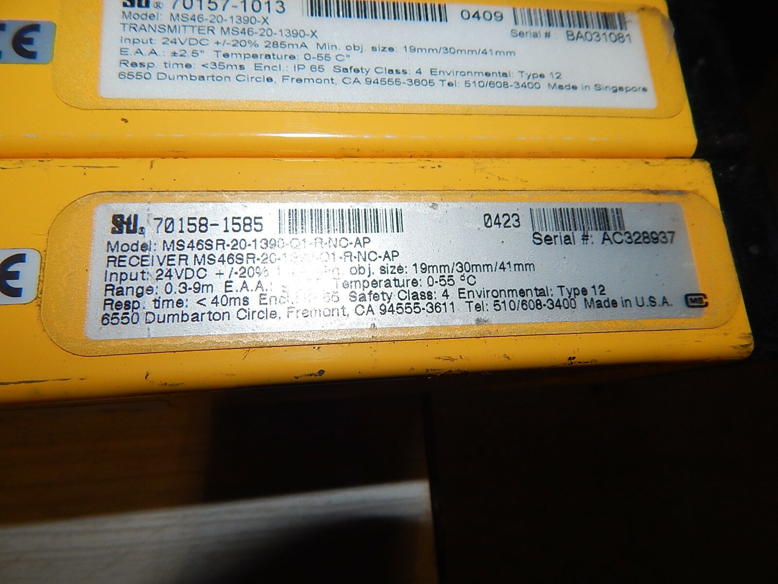 STI Mini Safe 4600 70157-1013 70158-1585 MS46SR-20-1-1390-Q1-R-NC-AP Set 56″