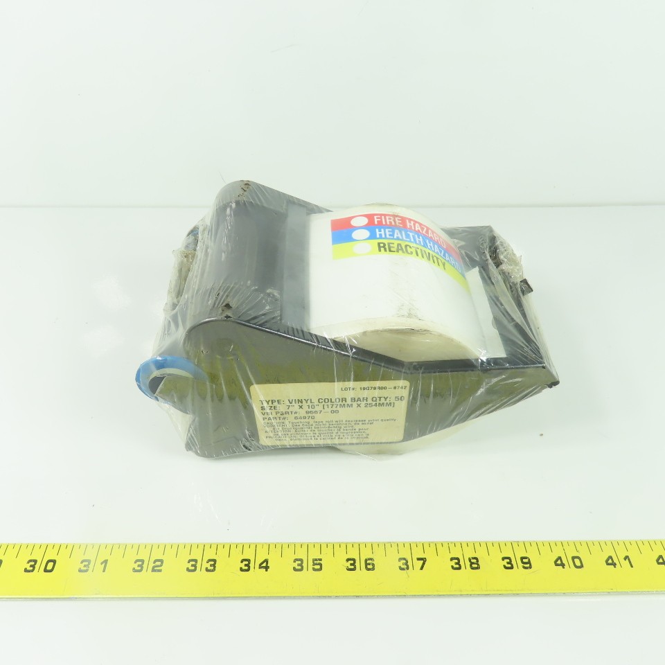 64970 Vinyl Color Bar 7″ x 10″ Fire Health Hazard Reactivity