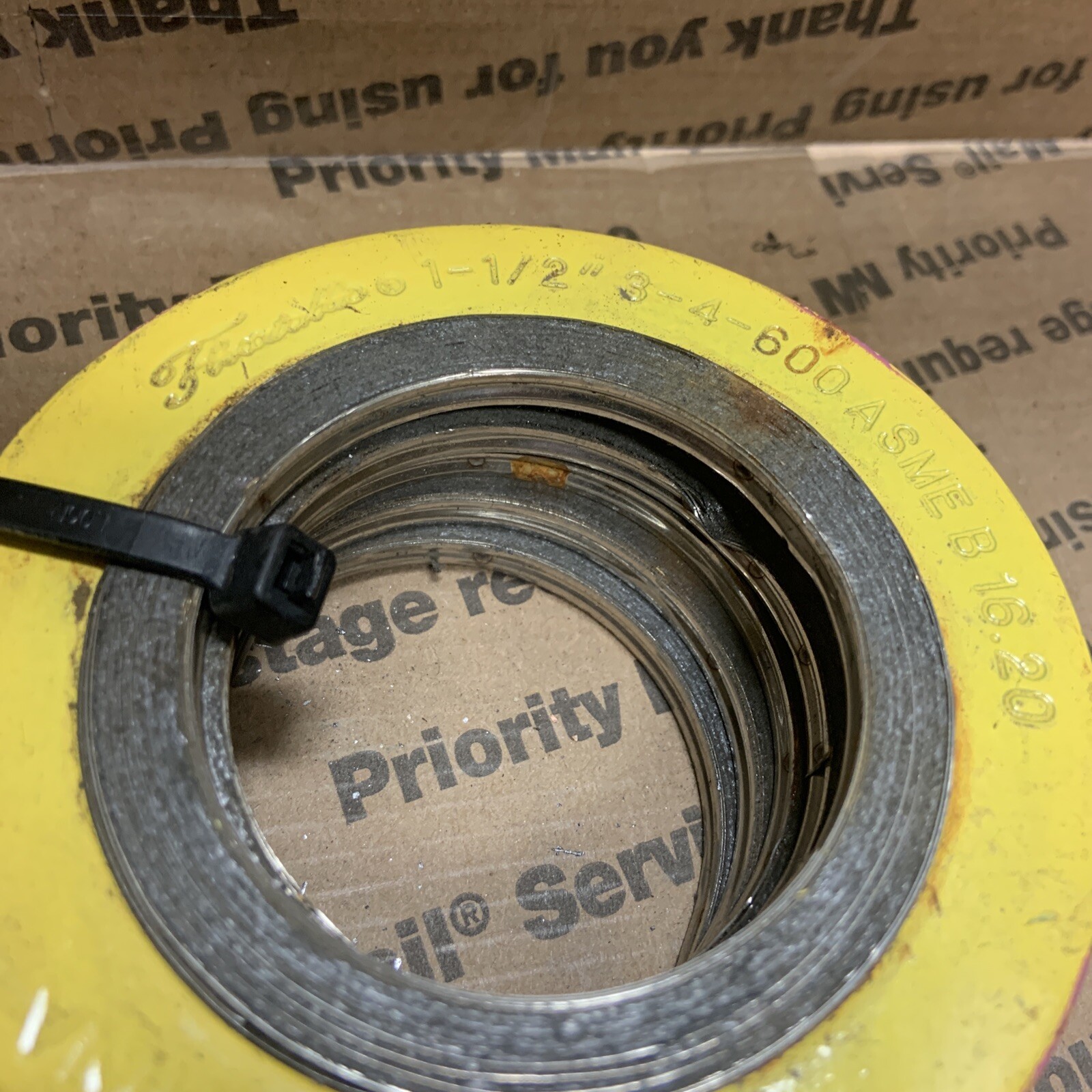 LOT OF 5 FLEXITALLIC 1-1/2 3/4/600 Spiral Wound Metal Gasket ASME B16.20 316FG