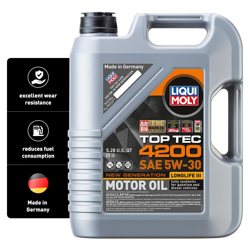 LIQUI MOLY Top Tec 4200 SAE 5W-30 New Generation 5 L Fully synthetic engine