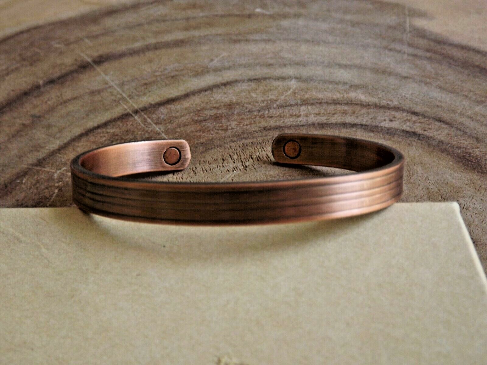 2 Pack Oxidized Pure Copper Magnetic Bracelet Arthritis Energy Cuff – Roman