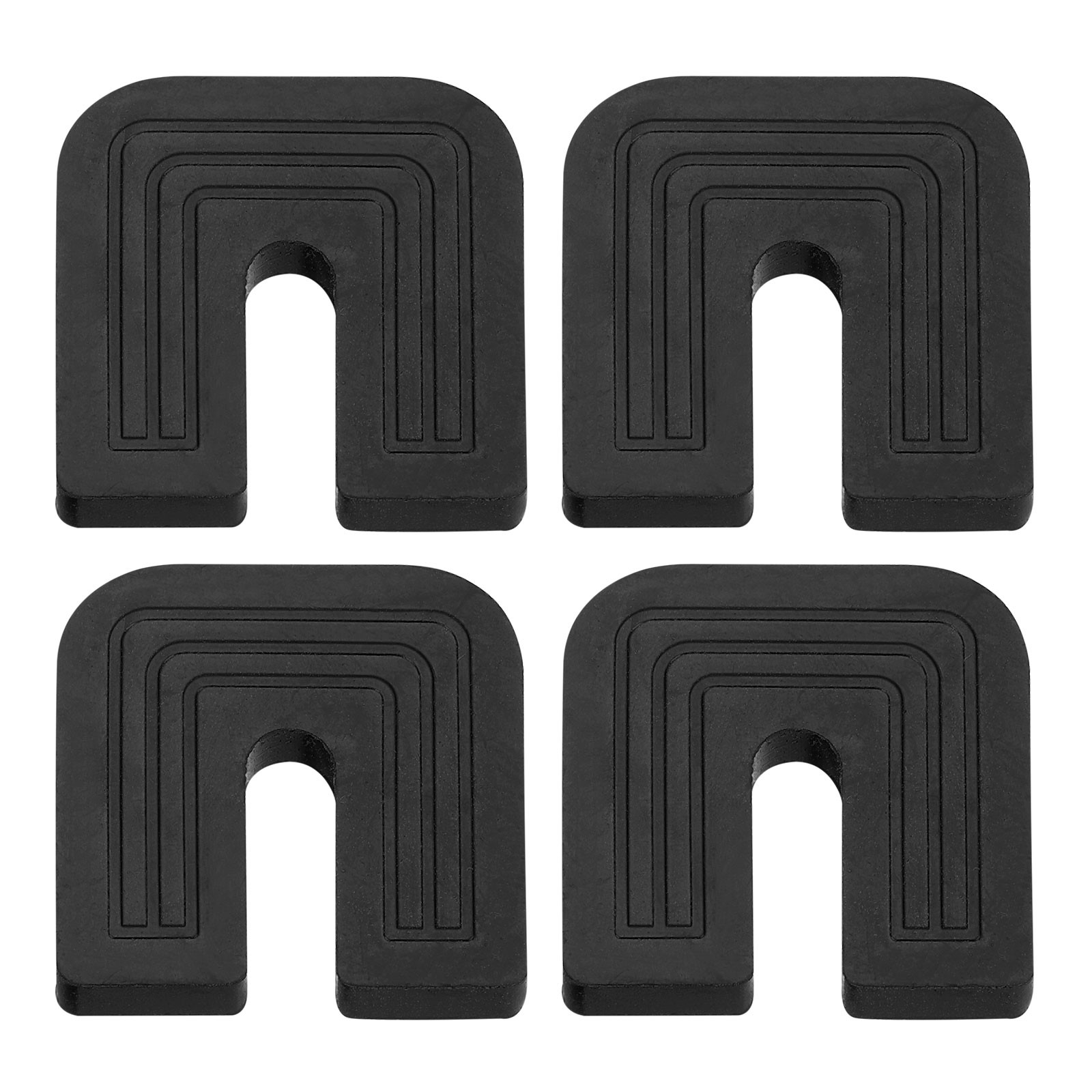 4 Pcs 2.05×1.97×0.39 Inch Rubber Isolator Pad, U Shape Shock Pad