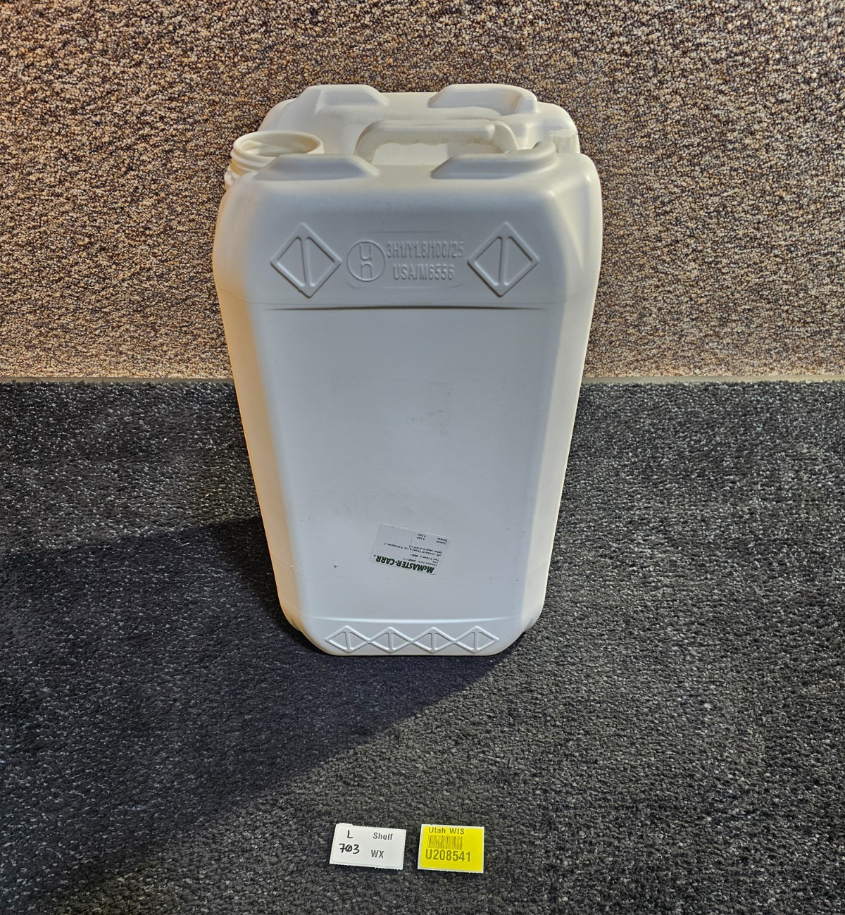 (QTY 2) McMaster-Carr 7 Gallon Shipping Jug Tighthead Container Rectangular