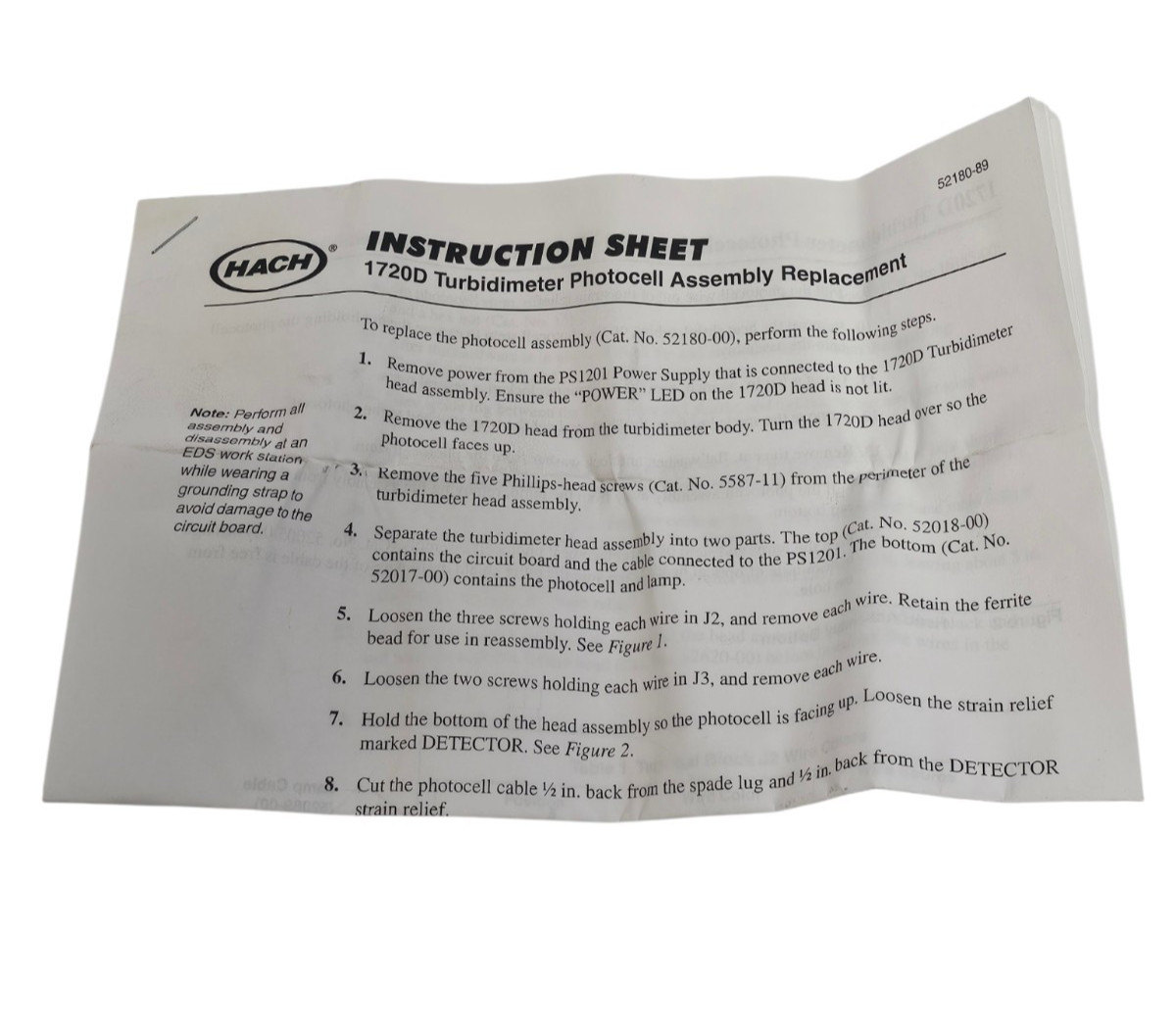 NEW HACH 5218000 PHOTOCELL ASSEMBLY REPLACEMENT KIT