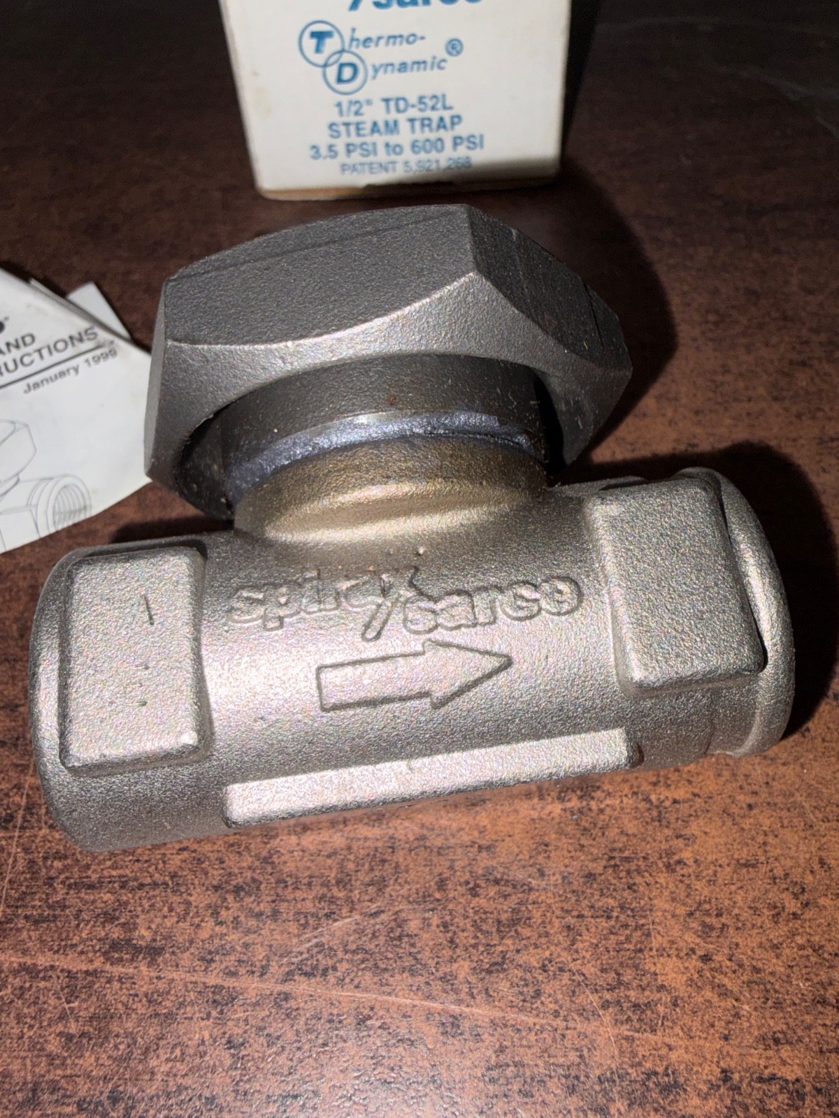NEW SPRAX SARCO 1/2″ TD-52L STEAM TRAP 3.5 – 600 PSI B316
