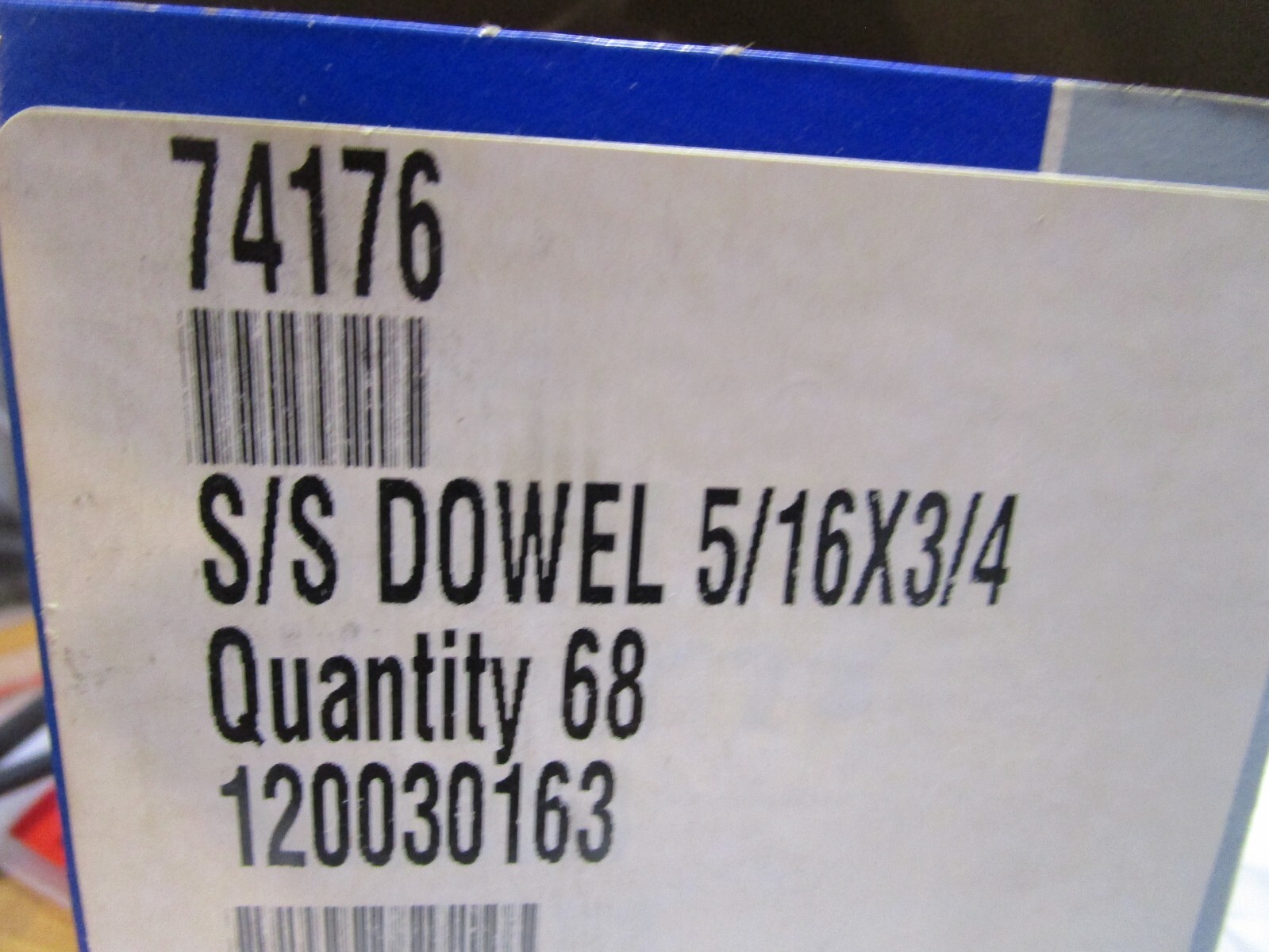 5/16″ x 3/4″ 18-8 Stainless Steel Standard Dowel Pin QTY 68