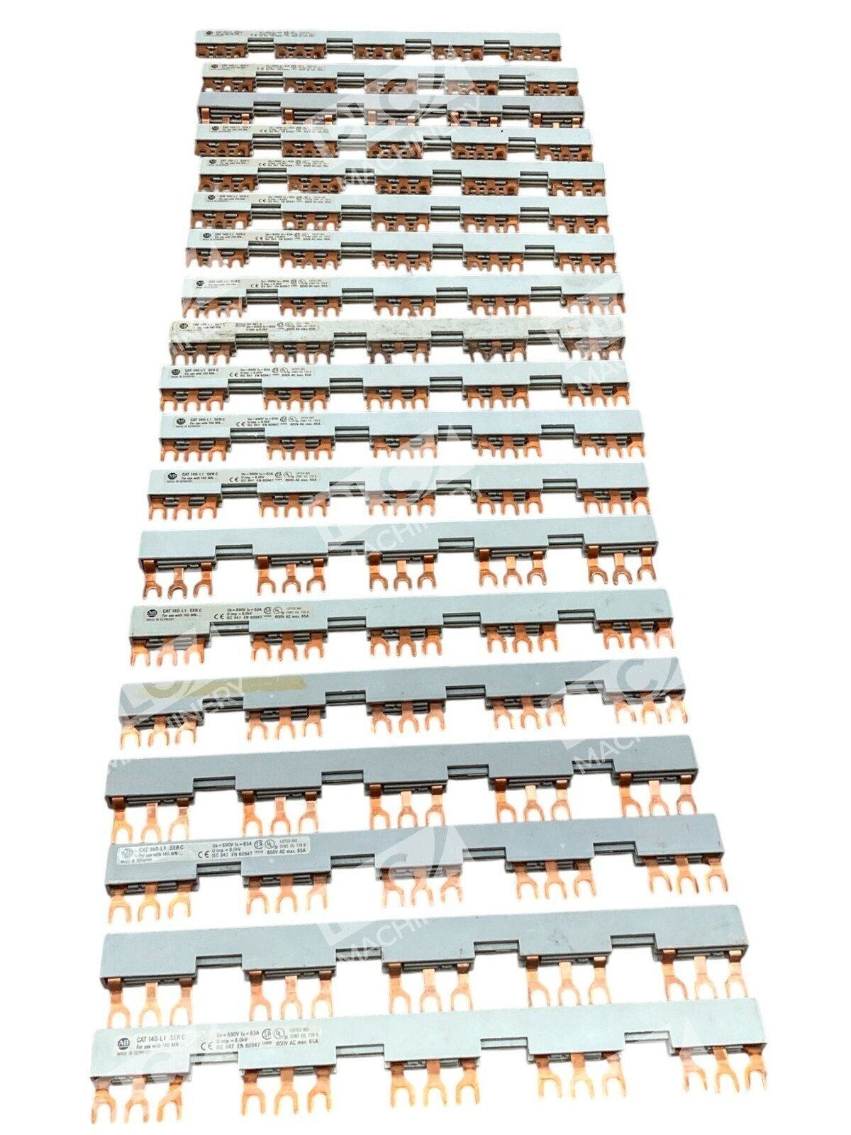 Lot of 19 Allen Bradley 140-L11 Commoning Link 12-Way 65A 600V 3-Phase for 140-M